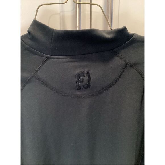 FootJoy FJ Mock Neck Black Pullover Golf Sz L Stretch Base Layer - Picture 3 of 7